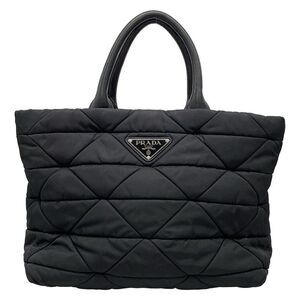 Prada Handbag - Black Triangle Logo Leather